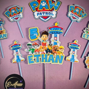 Custom 3D Cake Toppers, Paw Patrol, Birthday