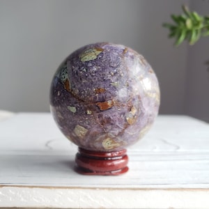 Fluorite root sphere, Fluorite root, fluorite sphere,crystal ball, crystal sphere, purple crystals, unique crystal, rare crystal
