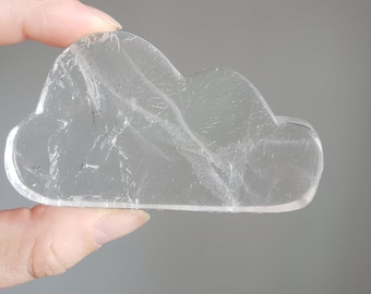 Clear Quartz Cloud Carving, Crystal Figurine