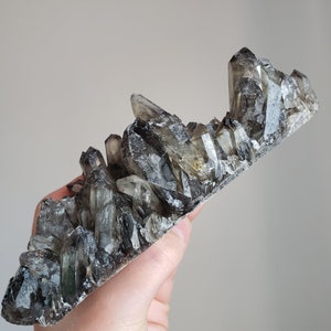 Cluster di quarzo fumé, quarzo fumé irradiato, quarzo fumé grezzo, cluster di quarzo fumé, quarzo fumé,