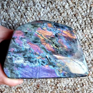 Large Purple Flash Labradorite Freeform Crystal