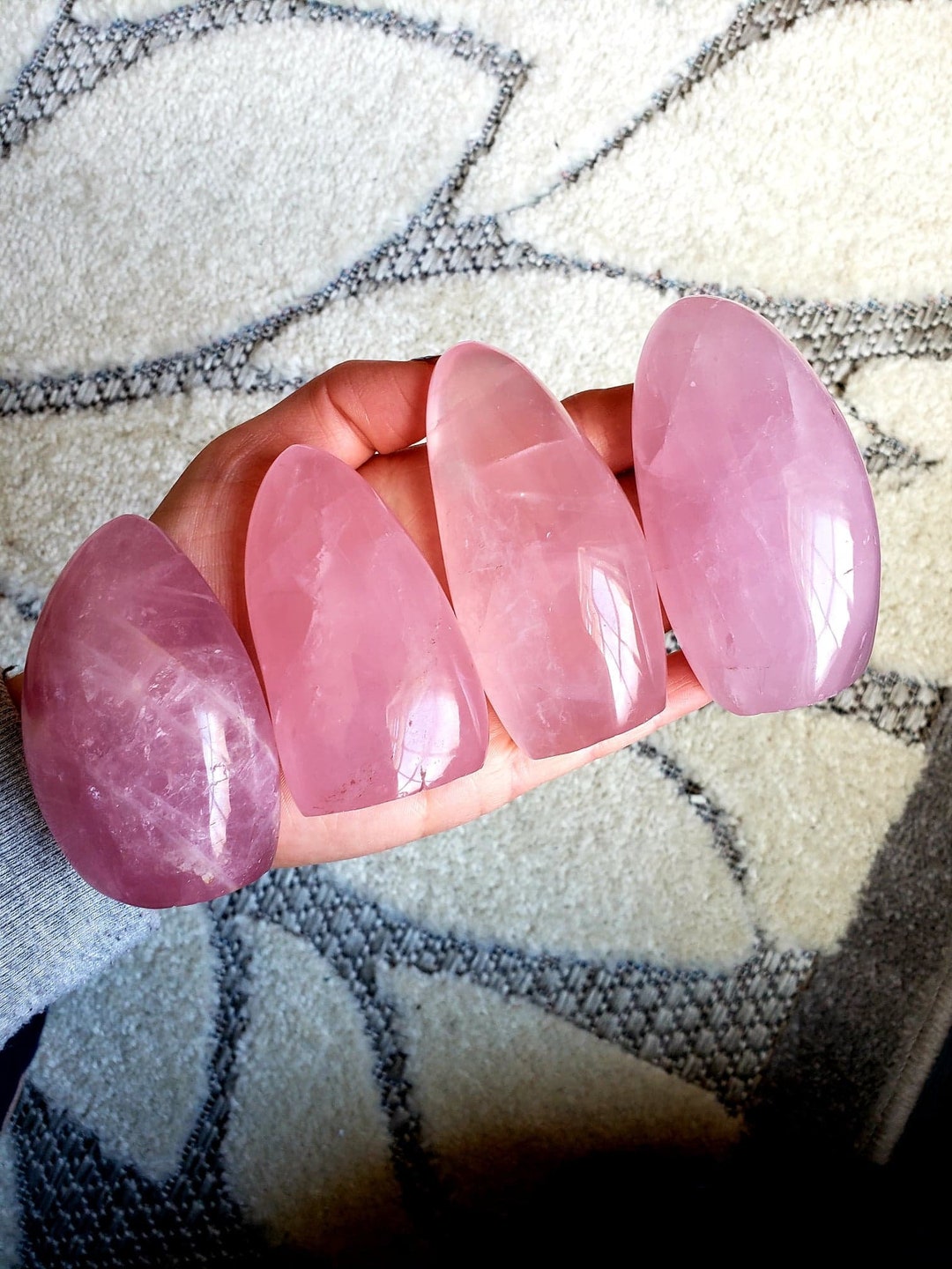 Rose Quartz Free Form Rose Quartz Rose Quartz Crystal Etsy