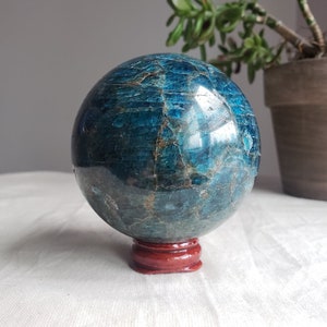 Blue apatite sphere, blue apatite, crystal ball, crystal sphere, blue crystals, blue spheres, crystal balls, crystal spheres
