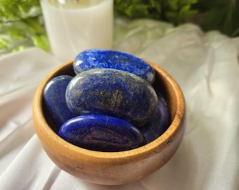 Lapis Lazuli Palm Stone (52-61mm), Healing Crystal, Meditation Gem