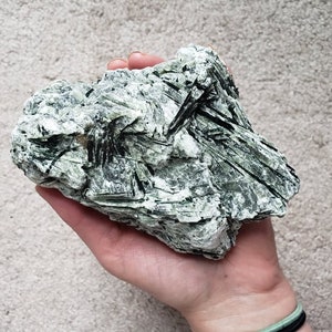 Raw green tourmaline and quartz specimen, quartz tourmaline, green tourmaline, raw tourmaline, tourmaline raw, large tourmaline