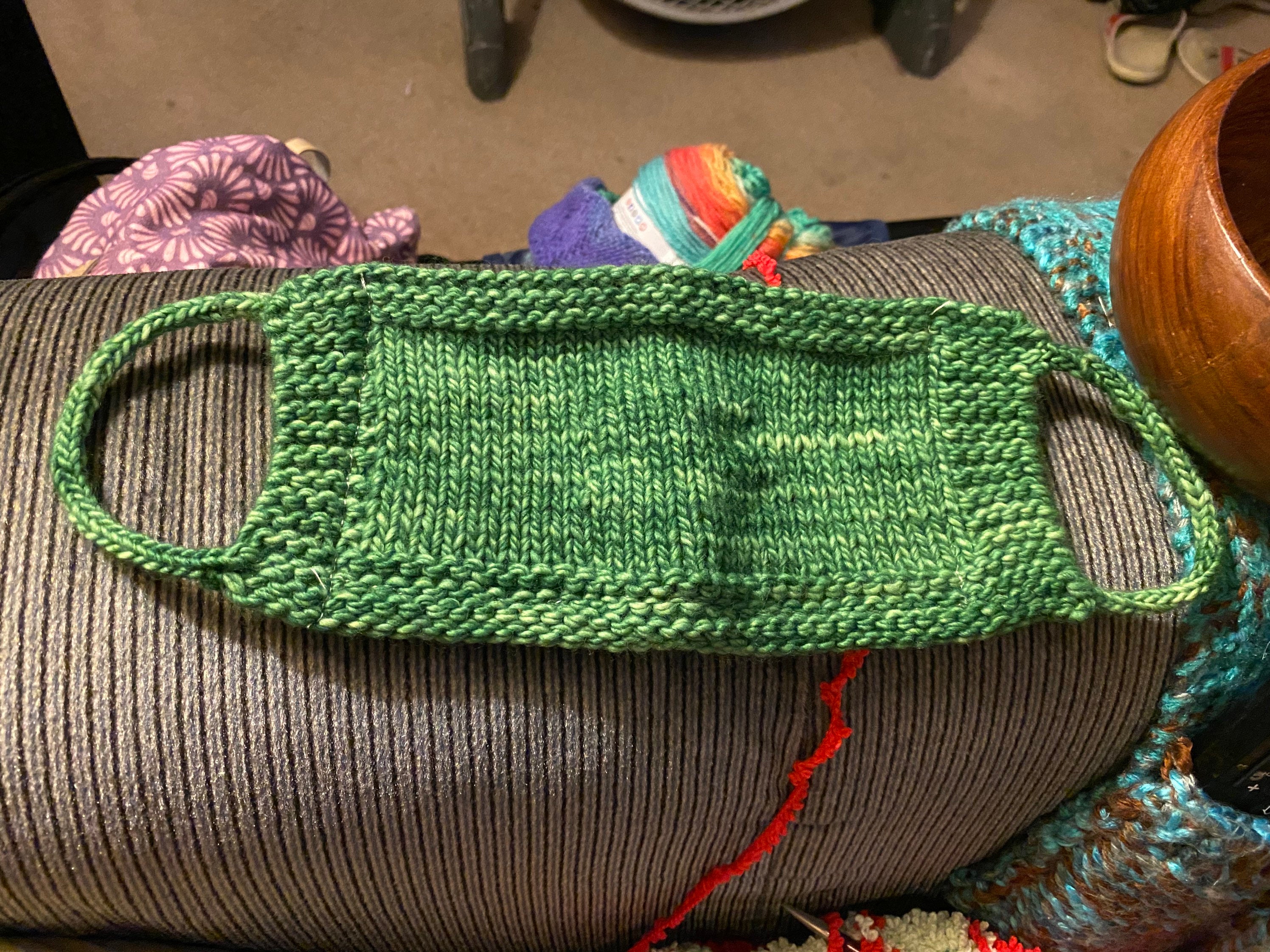 Knit face mask with cotton fabric liner Etsy