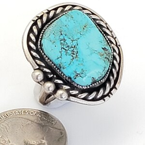 Charming Light Blue Kingman Turquoise and Silver Ring