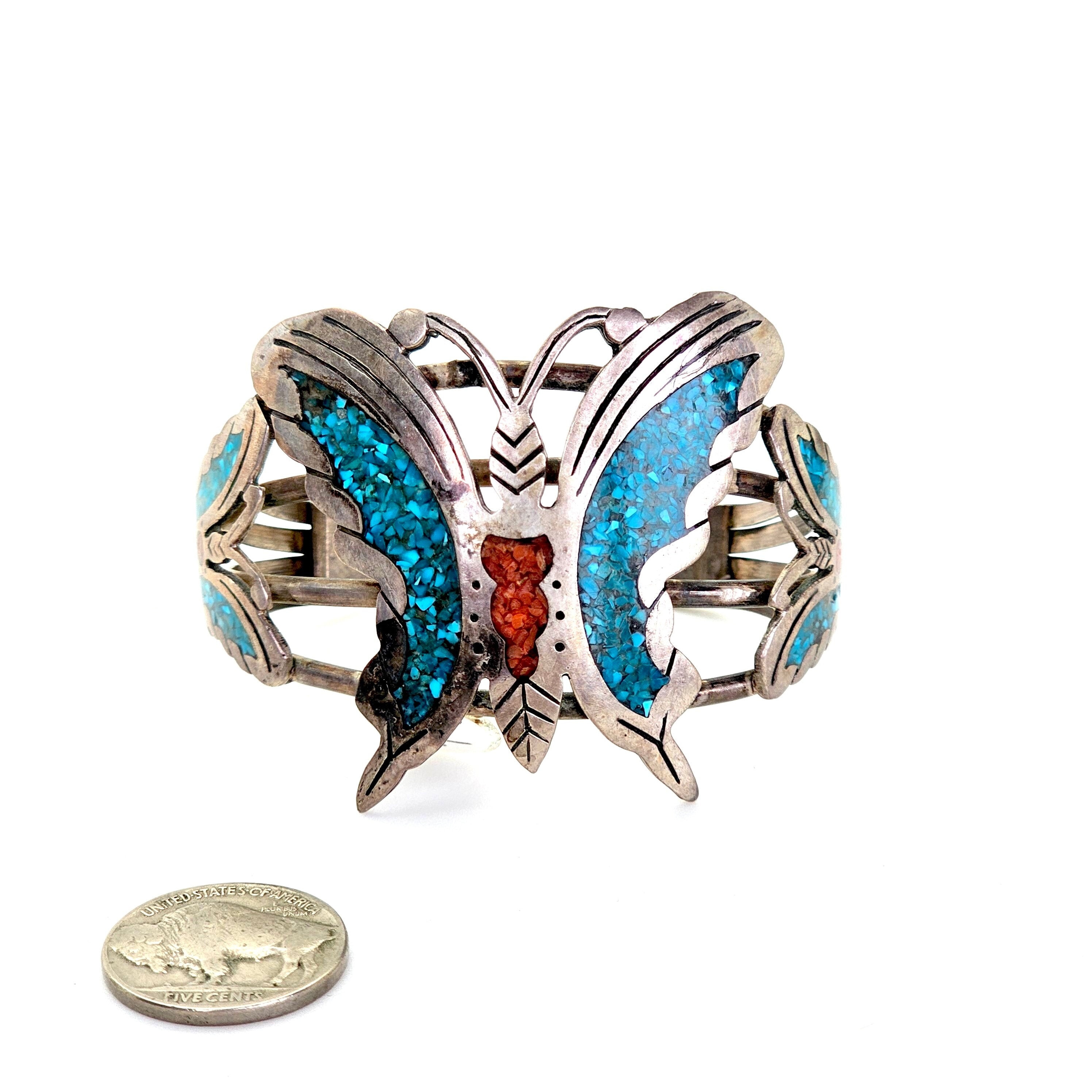 Native American Important Pat Ray Edaaki Coral Turquoise Sterling Silver Inlay Necklace Native American Important Pat Ray Edaaki Coral Turquoise Sterling Silver Inlay Necklace
