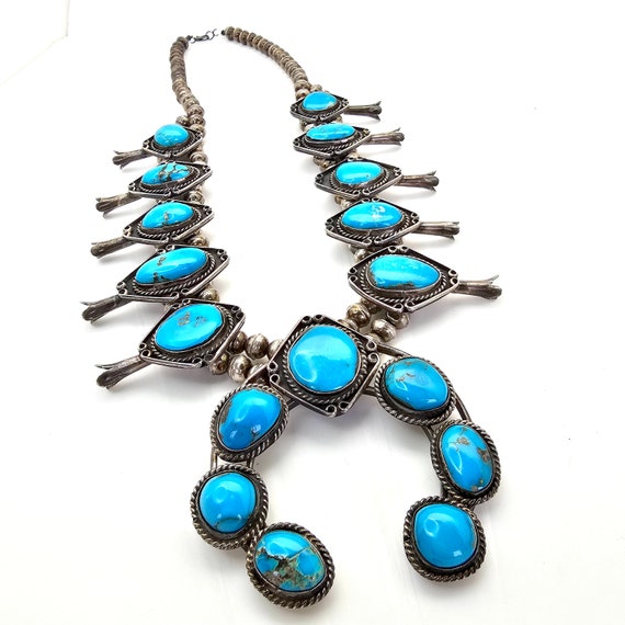 Bluejay Turquoise Mine Rare Vintage Native American Navajo Sterling Silver Leaf Bracelet Bluejay Turquoise Mine Rare Vintage Native American Navajo Sterling Silver Leaf Bracelet