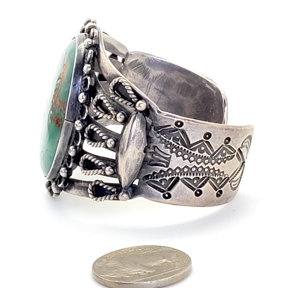 1940s Royston Turquoise and Silver Classic Navajo… - image 2