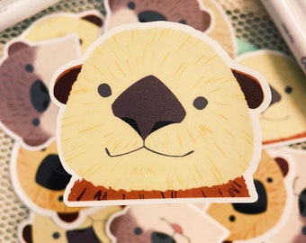 Sticker tête de loutre de mer