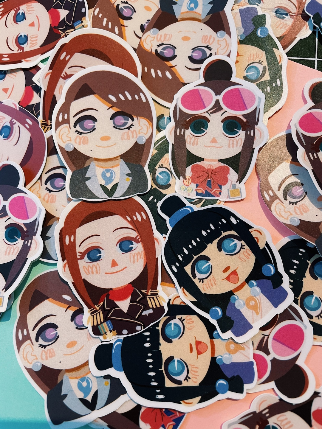Phoenix Wright Ace Attorney Turnabout Sisters Stickers (mia Fey, Maya