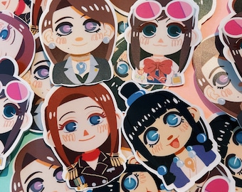 Stickers Phoenix Wright Ace Attorney Turnabout Sisters (Mia Fey, Maya Fey, Lana Skye, Ema Skye)