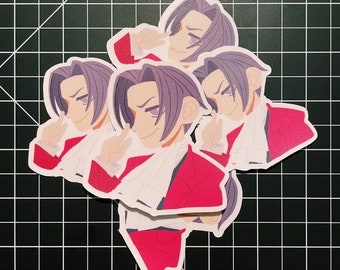 L'avocat de Phoenix Wright Ace, Miles Edgeworth, souriant Sticker