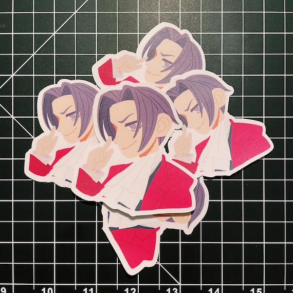 Phoenix Wright Ace Attorney Miles Edgeworth Smirking Sticker