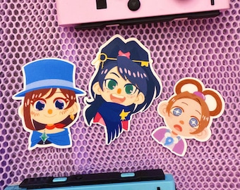 Stickers Phoenix Wright Ace Attorney (Pearl Fey, Trucy Wright, Kay Faraday)