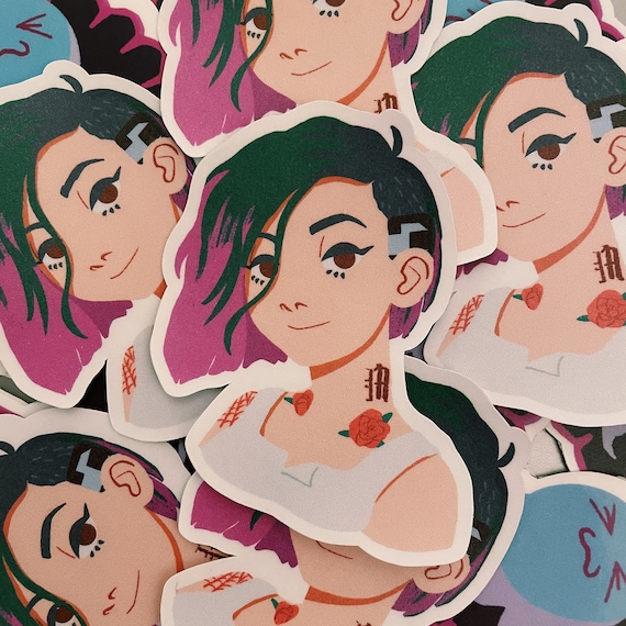 Judy Alvarez Cyberpunk 2077 Bust Sticker