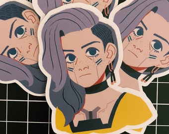 Buste Rogue Amendiares Cyberpunk 2077 Sticker