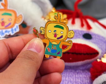 Pin's émaillé artiste ~ artiste singe !