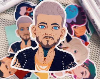 Pegatina de busto de Kerry Eurodyne Cyberpunk 2077