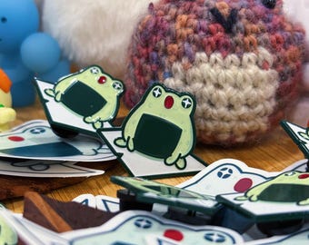 Onigiri grenouille (frogigiri) épingles en émail