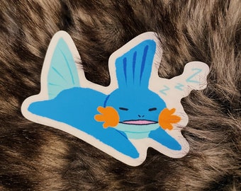 Autocollant Mudkip endormi