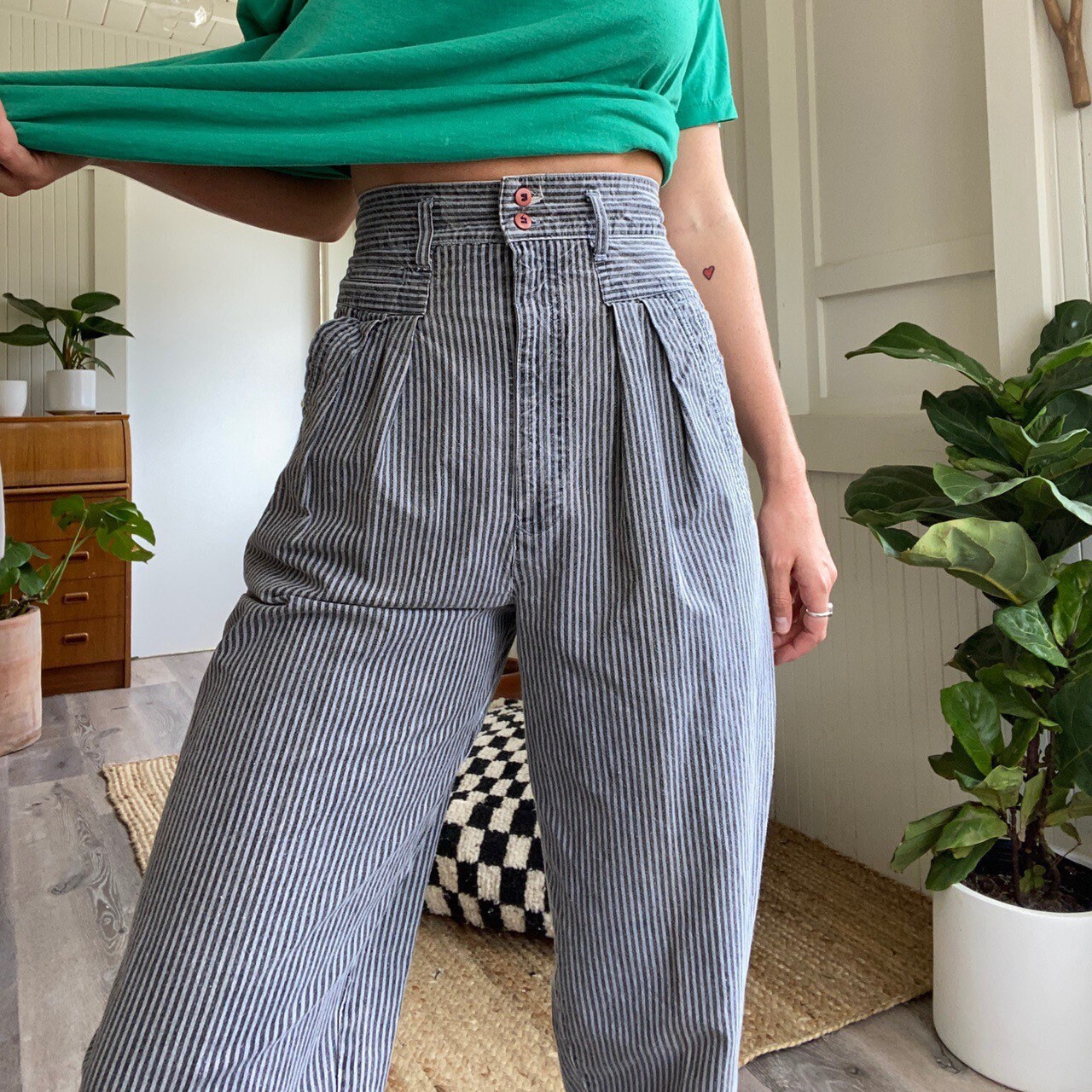 railroad stripe pants