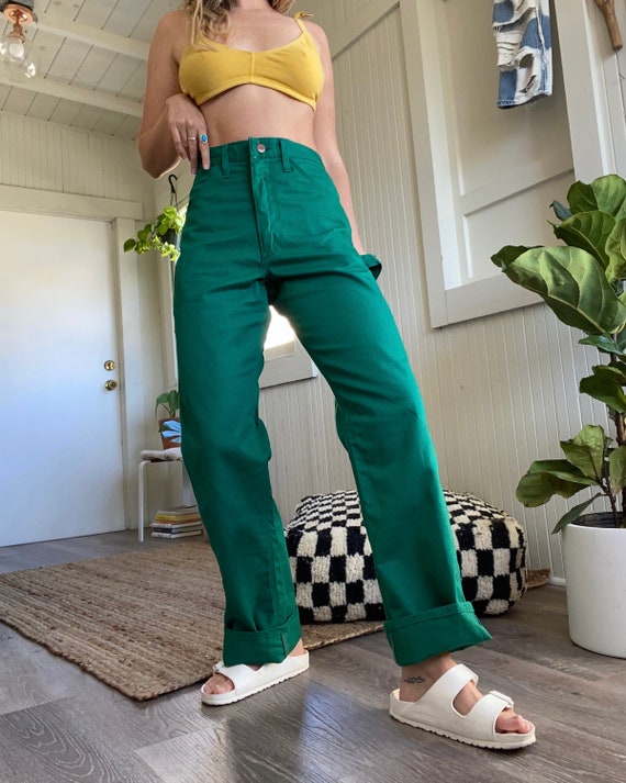 RARE 1970’s Vintage Green Carpenter Wranglers Size
