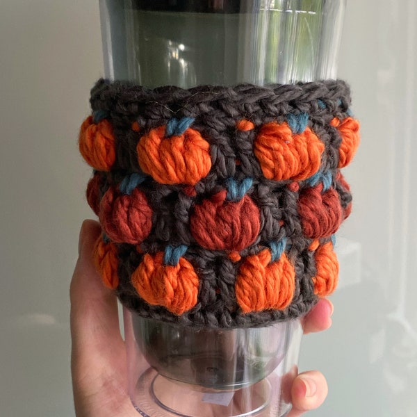 Pumpkin Cup Cozy Crochet Pattern / Cup Cosy / OneStopWonders / DIY / PDF