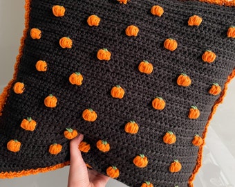 Pumpkin Pillow Crochet Pattern / Mini Pumpkin Decor / Fall Crochet Pillow / Halloween Pillow / Digital Download / OneStopWonders