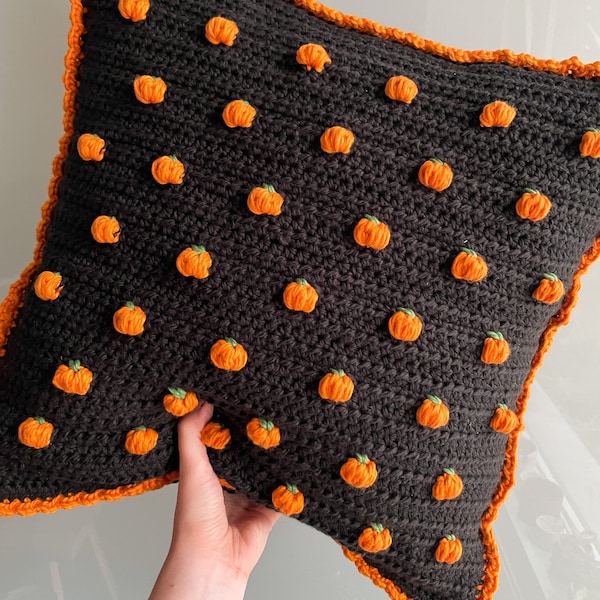 Pumpkin Pillow Crochet Pattern / Mini Pumpkin Decor / Fall Crochet Pillow / Halloween Pillow / Digital Download / OneStopWonders