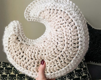 Moon Pillow Crochet Pattern / Nursery Pillow / Galaxy Pillow / Crescent Moon / Quick & Easy DIY / Digital Download / PDF / OneStopWonders
