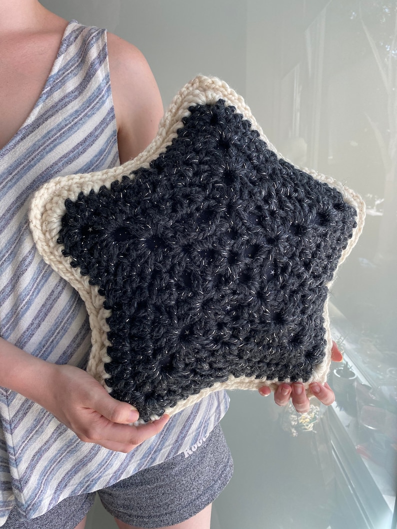 Stellar Star Pillow Crochet Pattern / Easy Star PIllow / Galaxy Pillow / Cute Star Pillow / DIY / Onestopwonders / PDF image 4