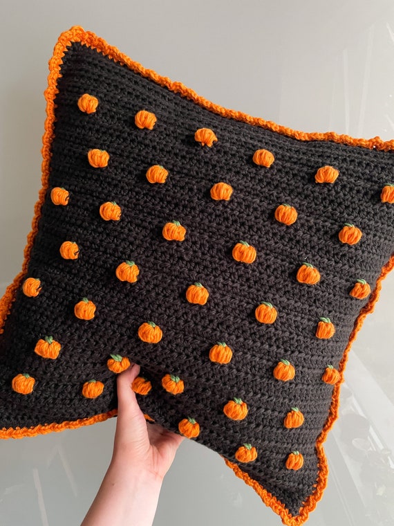 Pumpkin Pillow Crochet Pattern / Mini Pumpkin Decor / Fall Crochet Pillow / Halloween Pillow / Digital Download / OneStopWonders