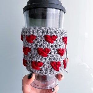 The Wrapped Heart Cup Cozy Crochet Pattern / Digital Download / OneStopWonders