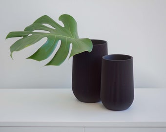 Black Vase | Flower Vase | Minimal Vase | Modern Vase | Modern Flower Vase | Cute Vase