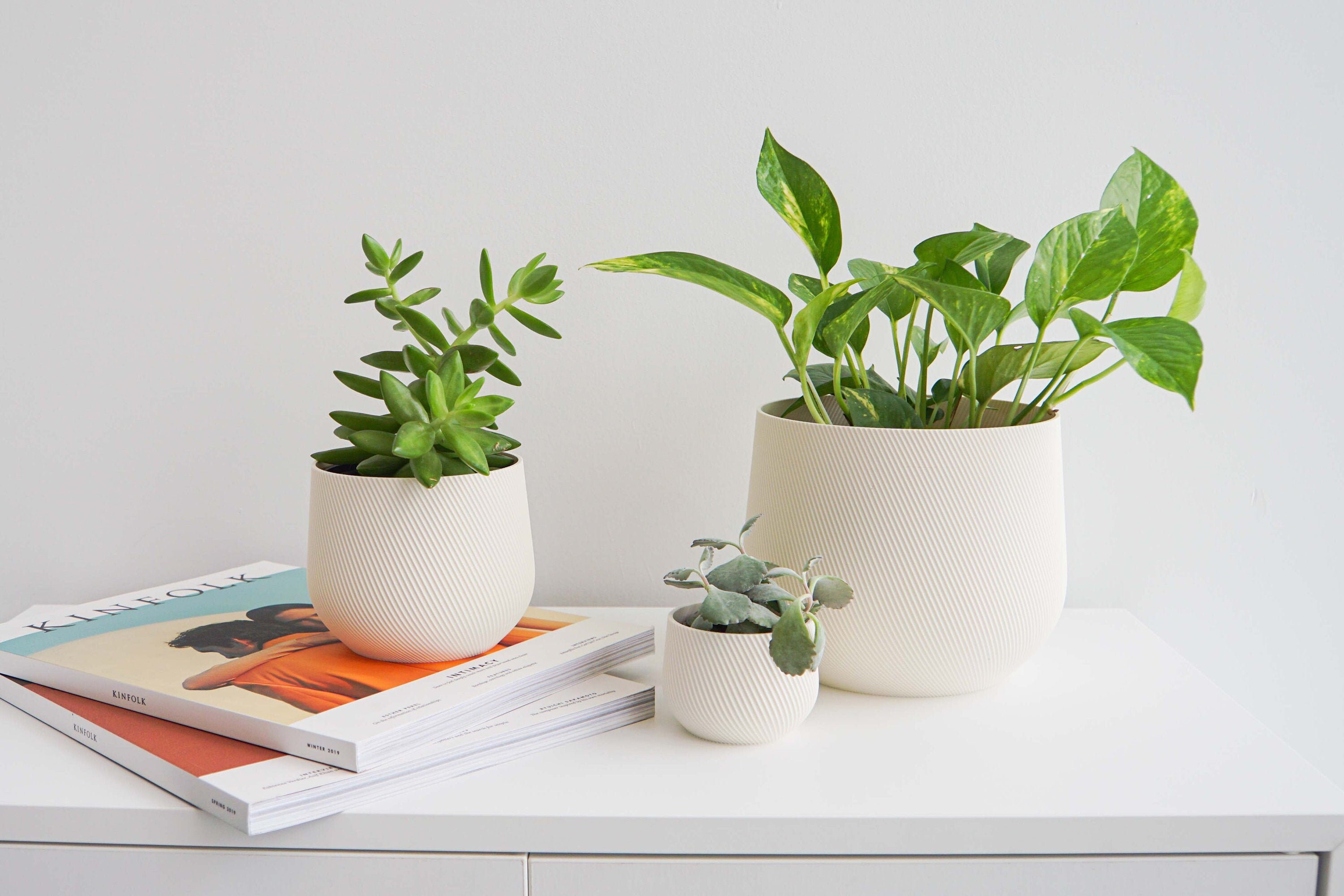 White Plant Pot White Planter Indoor Planter Indoor Etsy Canada