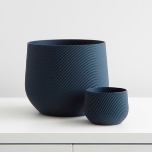 Blue Plant Pot Blue Planter Indoor Planter Indoor Plant Pot Minimal Plant Pot Minimal Planter Succulent Planter Cactus Pot image 5