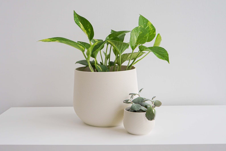 White Plant Pot White Planter Indoor Planter Indoor Etsy