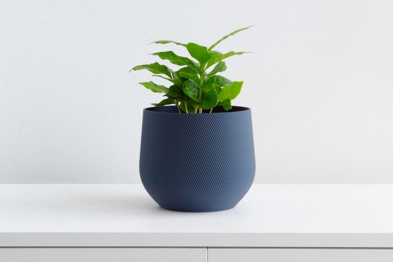 Blue Plant Pot Blue Planter Indoor Planter Indoor Plant Etsy