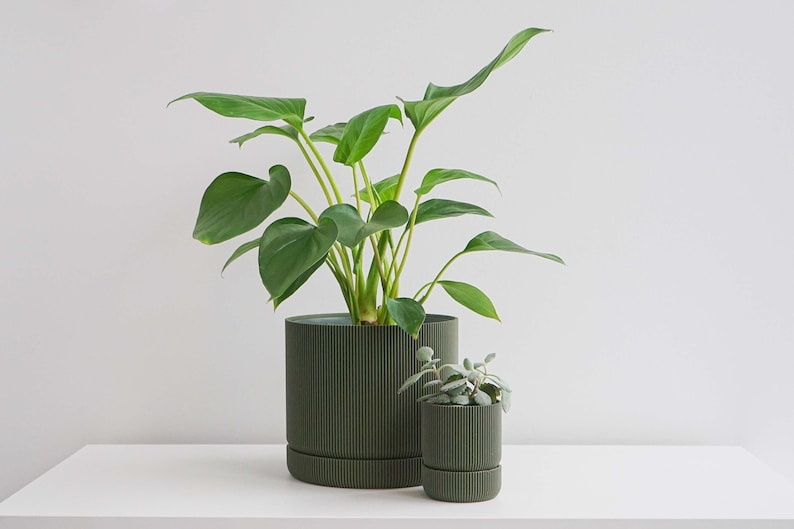 Green Plant Pot Green Planter Indoor Planter Indoor Etsy Canada