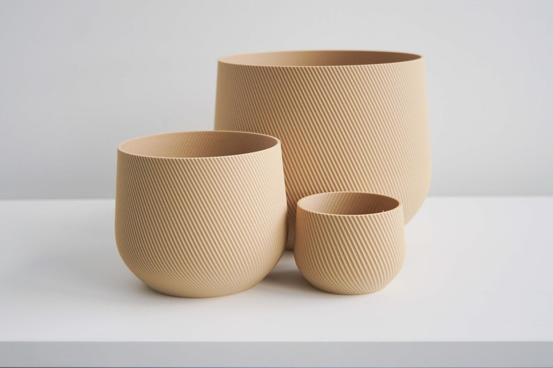 Beige Plant Pot Beige Planter Indoor Planter Indoor Etsy