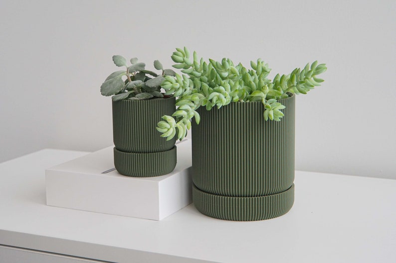 Green Plant Pot Green Planter Indoor Planter Indoor Etsy Canada