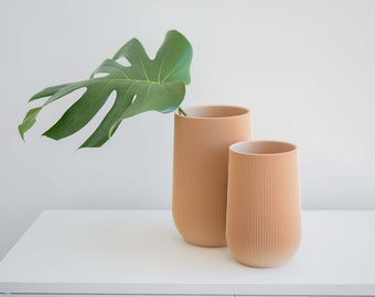 Tan Vase | Beige Vase | Flower Vase | Minimal Vase | Modern Vase | Modern Flower Vase | Cute Vase