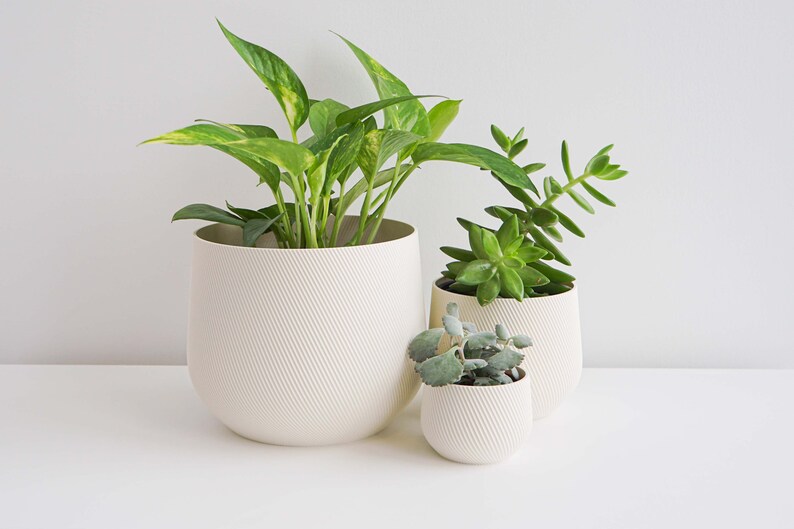 White Plant Pot White Planter Indoor Planter Indoor Etsy
