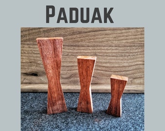 Paduak bowtie inlay, 15 pack 3 sizes, Woodworker gift, Woodworking, Wood bow tie accents, Woodworking jigs