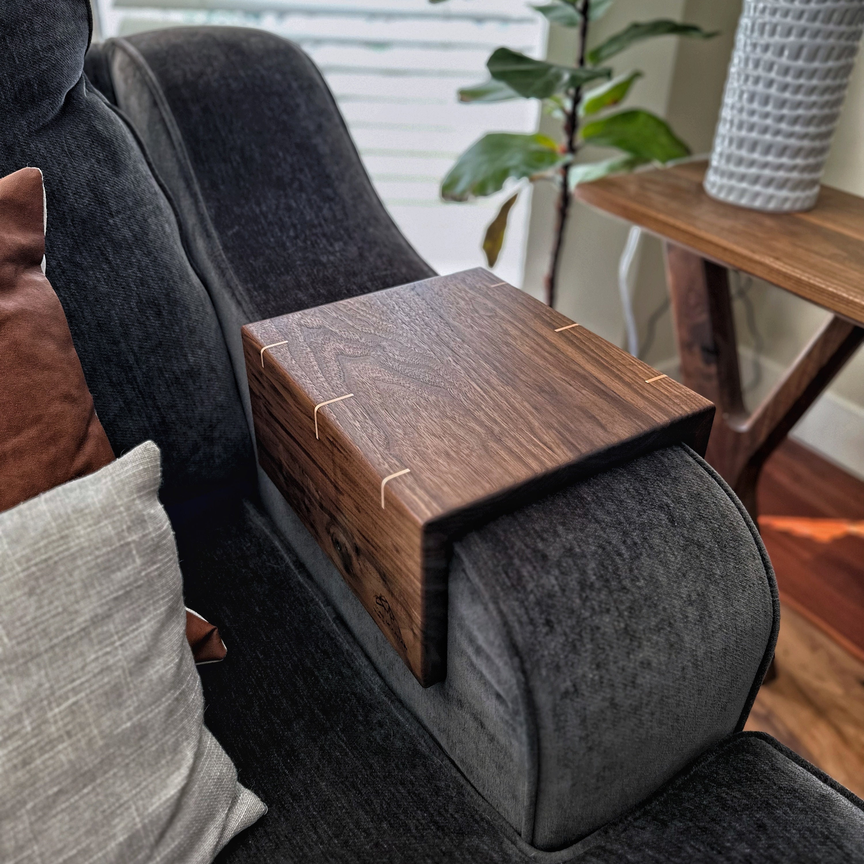 Couch Arm Table Couch Table Sofa Arm Tray Couch Arm Tray Living Room Furniture Custom Arm Tray Tv Tray Etsy