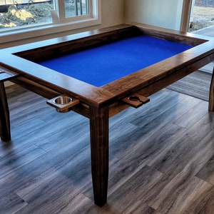walnut board game table, game table, board game table, gaming table, Puzzle table, role playing table, game table top, game room,