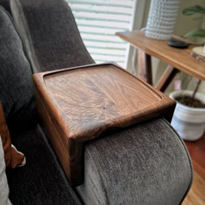 Sofa Armrest Tray with Cup Holder Spill-Proof Sofa Coaster Sofa Armrest  Organizer Couch Armrest Table