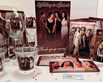 Waiting to Exhale Party Favors Plates, Gift Bags, Cups, Women's Birthday, Sisterhood Ladies Night Movie Theme Party Decorations